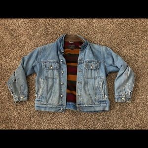 Distressed Woolrich Denim Jacket